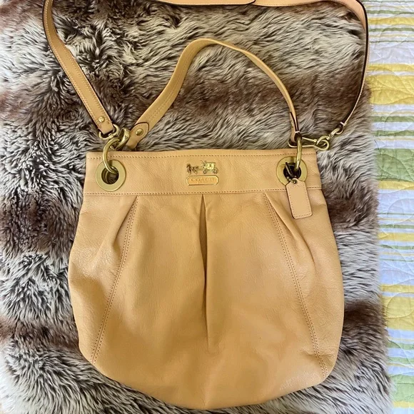 Coach Bags Coach Apricot Leather Shoulder Bag Poshmark